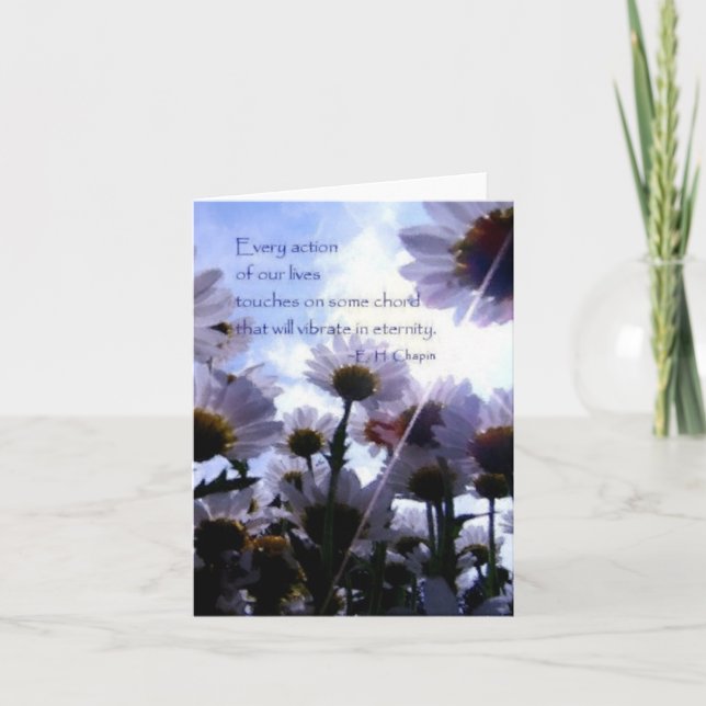 Eternity Quote Daisy Floral Card (Front)