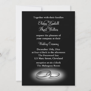 Eternity Wedding Invitation black