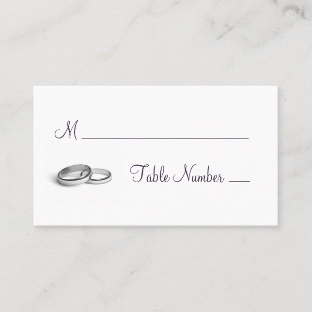 Eternity Wedding Place Card (Front)