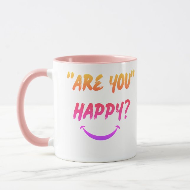 Êtes-vous heureux Mug Classique, 11 oz (Gauche)
