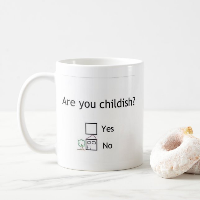 Êtes-vous puérils ? Tasse (Avec donut)