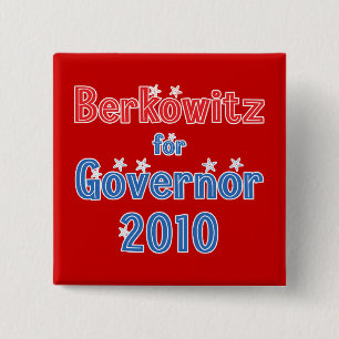 Ethan Berkowitz for Governor 2010 Star Design 2 Inch Square Button