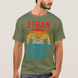 ETHAN Gift Name Personalized Funny Gaming Geek T-Shirt