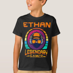 Ethan Legendary Gamer - Personalized Name Gift T-Shirt