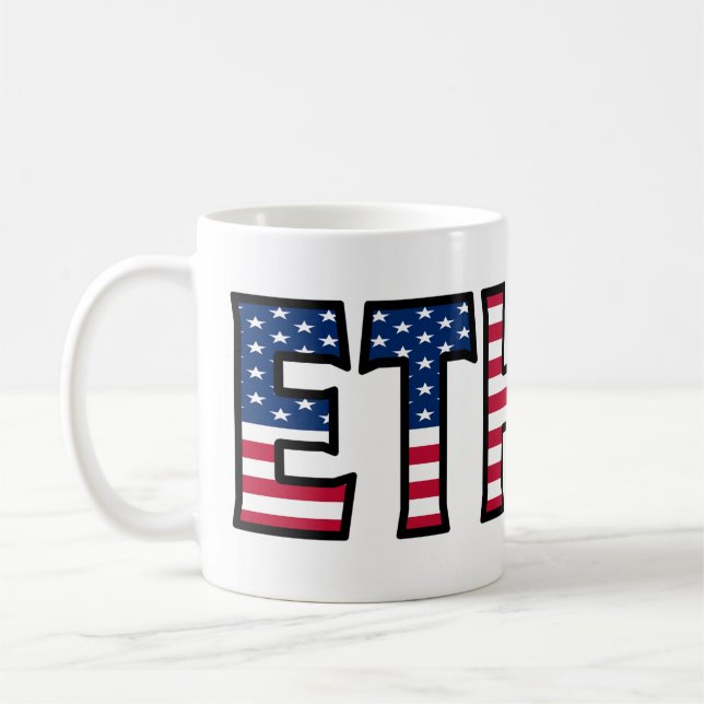 Ethan Name Vorname USA styled Tasse Kaffeetasse (Gauche)