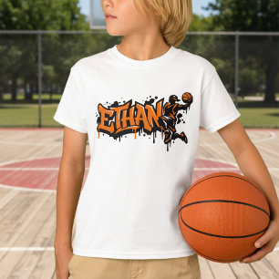 Ethan Personalized Basketball Graffiti T-Shirt