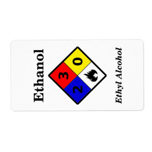 Ethanol MSDS Label