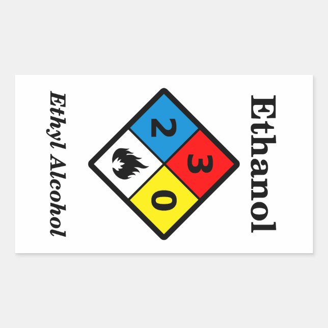 Ethanol MSDS Sticker (Front)