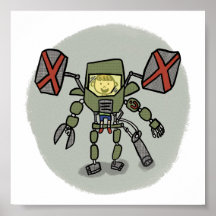 Ethan's Mech Comicbook Style Print