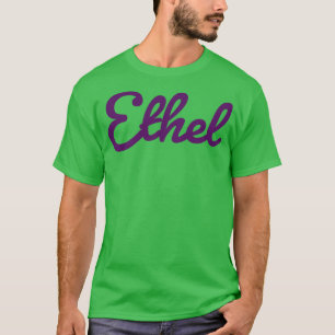 Ethel Name Purple Typography T-Shirt