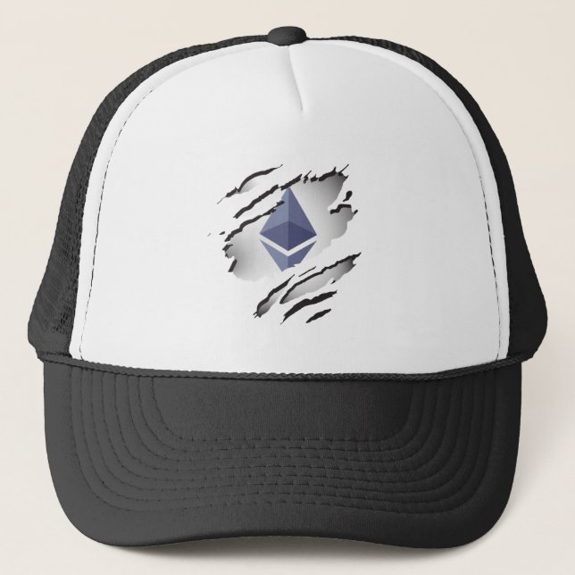 Ether Torn Logo Reveal Image - Trucker Hat (Front)