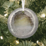 Ethereal 3D Look Winter Scene  Glass Ornament<br><div class="desc">Lovely 3D look image of a winter scene will shine and reflect your lights and complement your Christmas tree and the rest of your holiday home.  Gorgeous colours.</div>