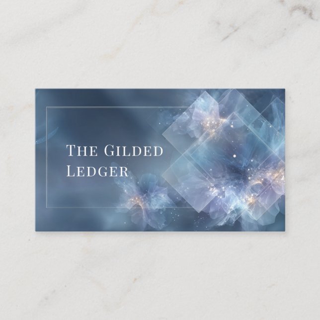 Ethereal Abstract Floral Modern Geometric Business Card (Front)