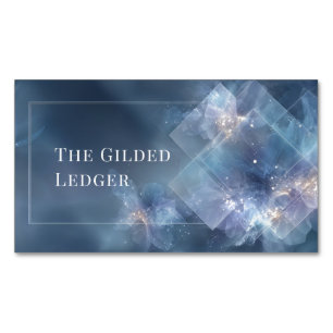 Ethereal Abstract Floral Modern Geometric Magnetic Business Card