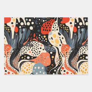 Ethereal Abstractions: Mesmerizing Pattern Wrapping Paper Sheet