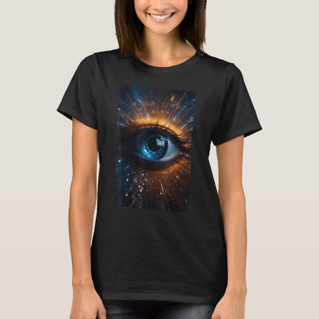 Ethereal Alien Eyes Festival EDM Weird Unique Surr T-Shirt (Front)