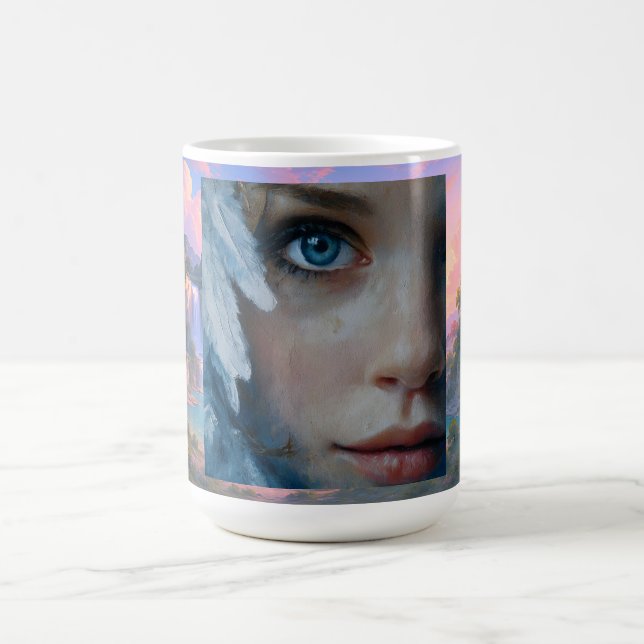 Ethereal Angel Portrait Coffee Mug (Center)