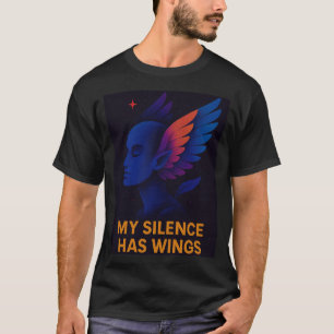 Ethereal Angelic Character Neon Illustration T-Shirt