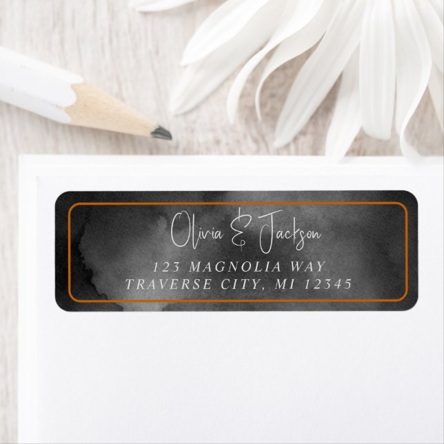Ethereal aquarelle Moody Black Halloween Mariage (En situation)