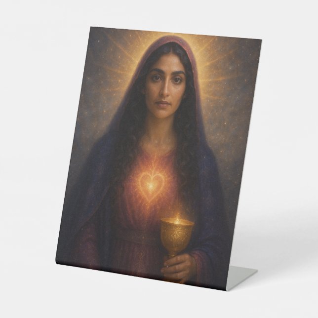 Ethereal Ascended Master Mary Magdalene Pedestal Sign (Front)