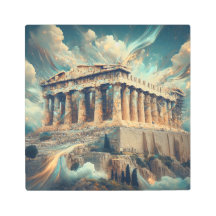 Ethereal Ascent: Acropolis Amid Celestial Clouds