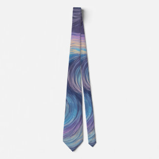 Ethereal Aurora Borealis Abstract Art Tie