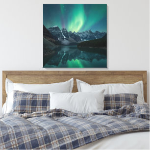Ethereal Aurora Triptych – Northern Lights Poster  Canvas Print