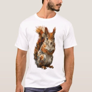Ethereal Autumn Squirrel Illustration Men T-Shirt