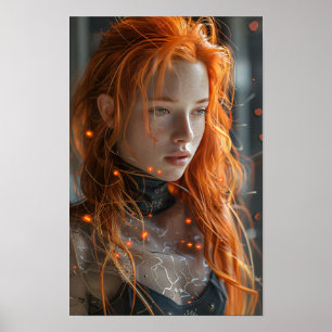 Ethereal Battle Action Pose Mid-Journey Fashion De Poster