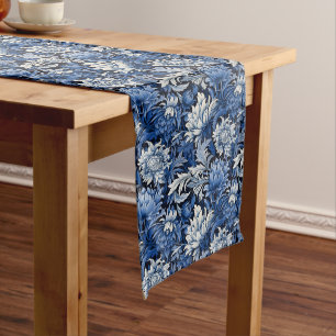 Ethereal Beauty: French Blue Delicacies Long Table Runner