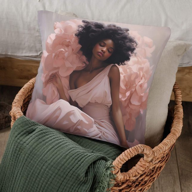 Ethereal Beauty Rose Embrace Luxury  Throw Pillow (Creator Uploaded)
