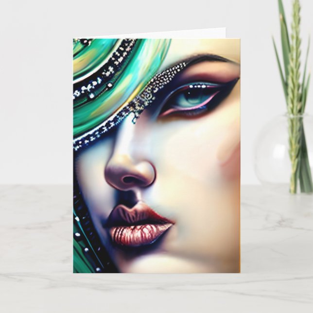 Ethereal Beauty Sparkly Jewels  Card (Front)