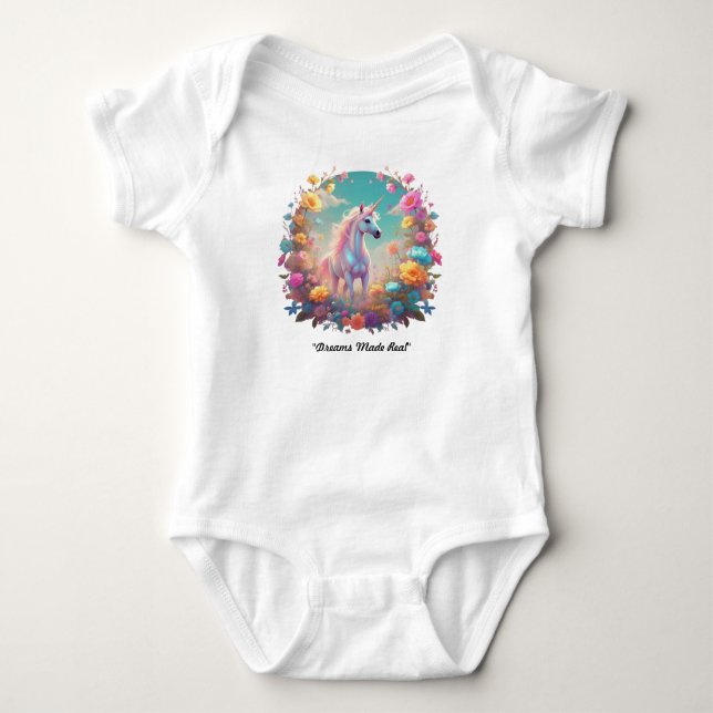 "Ethereal Bloom" Baby Bodysuit (Front)