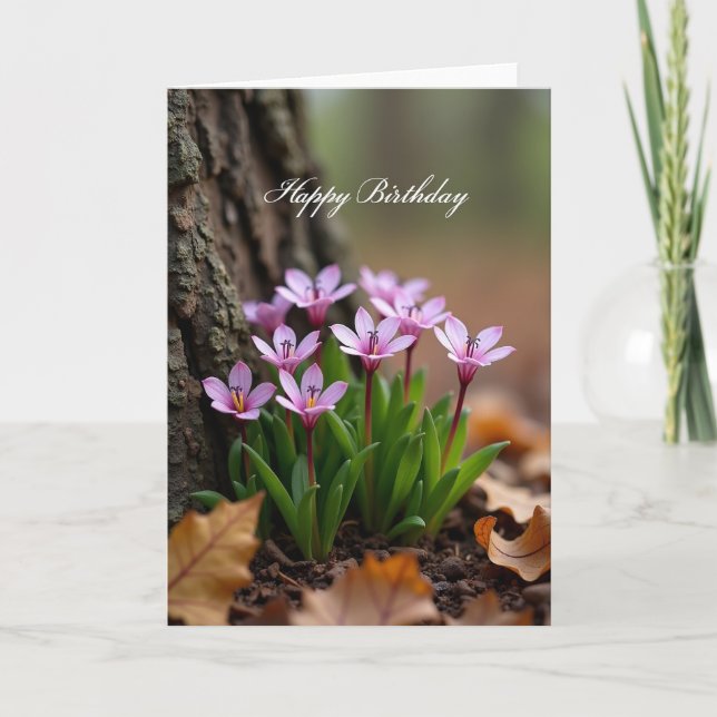 Ethereal Bloom Birthday Card (Front)