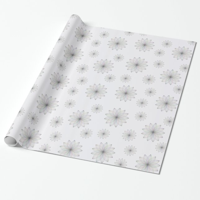 Ethereal Bloom Pattern Wrapping Paper (Unrolled)