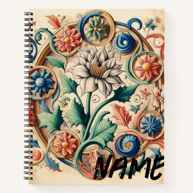 Ethereal Blossoms in Harmony  Notebook (Front)