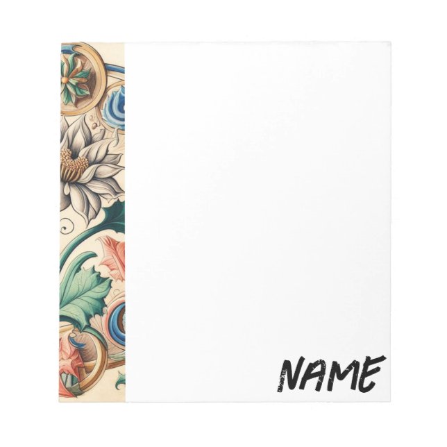 Ethereal Blossoms in Harmony  Notepad (Front)