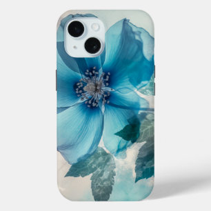 Ethereal Blue Blossom  iPhone 15 Case