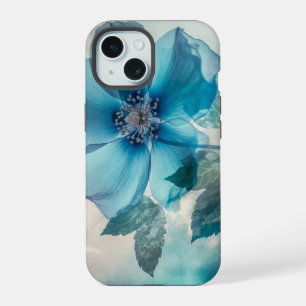 Ethereal Blue Blossom  iPhone 15 Case