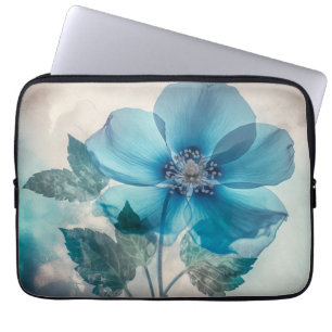 Ethereal Blue Blossom  Laptop Sleeve
