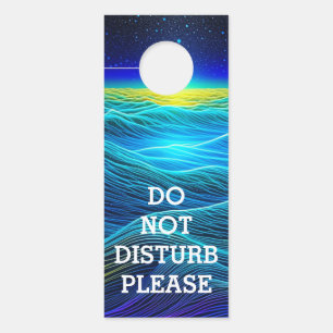 Ethereal Blue Ocean   Do Not Disturb Door Hanger