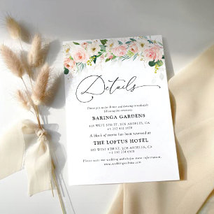 Ethereal Blush Wedding Details Enclosure Card