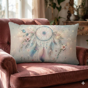 Ethereal Boho Dreamcatcher  Lumbar Pillow