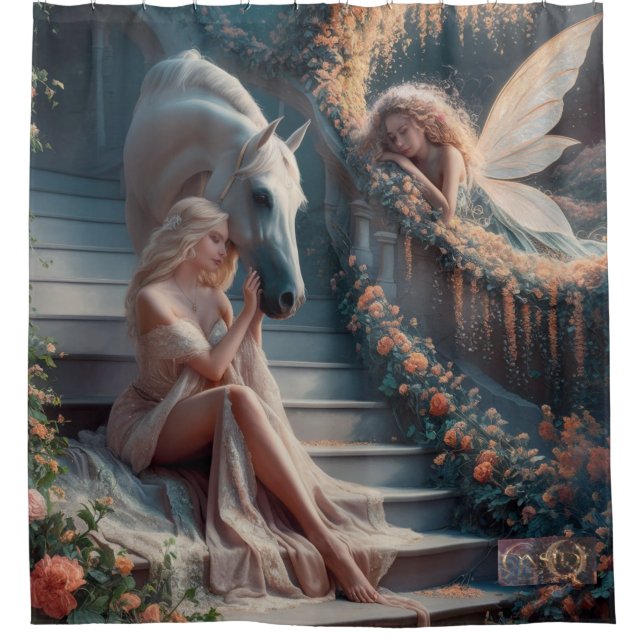 "Ethereal Bond" shower curtain (Front)