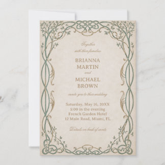 Ethereal Botanical Filigree Celtic Invitation