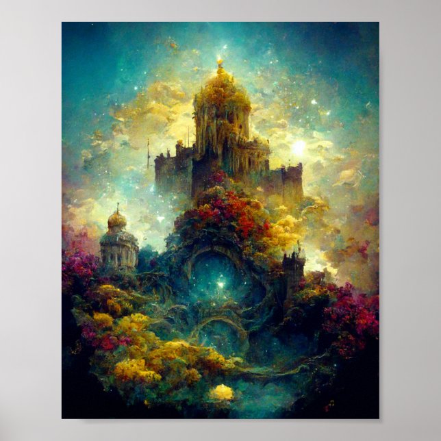Ethereal Castle 2 Fantasy Art Poster (Front)