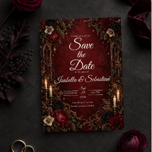 Ethereal Celestial Gothic Wedding Save The Date