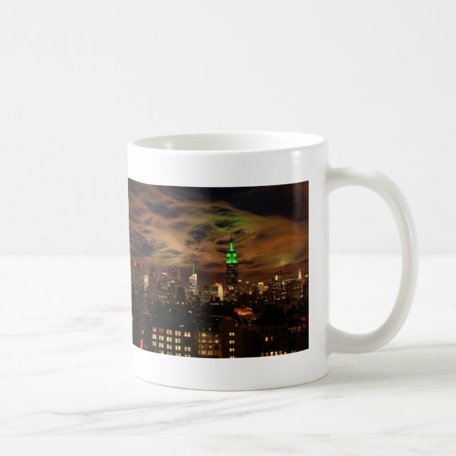 Ethereal Clouds: NYC Skyline, ESB Black and White Coffee Mug (Right)