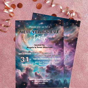 Ethereal Cosmic Celestial New Year's Eve Party Invitation