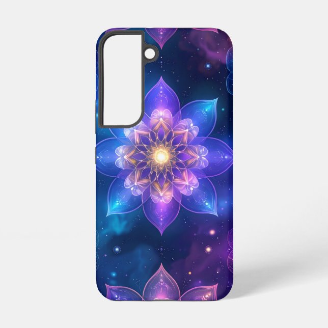 Ethereal Cosmic Lotus Glow Phone Case (Back)